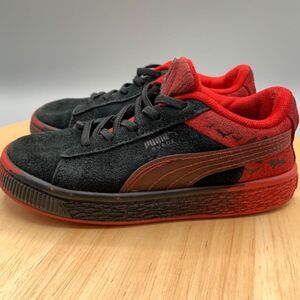 BOYS SIZE 9C Puma Suede Classic The Batman Shoes Black/Red DC Comics